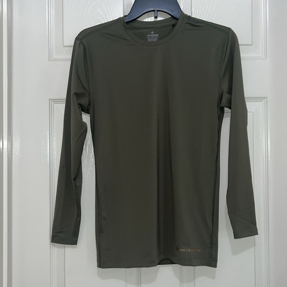 NWT TOMMIECOPPER Women’s Long Sleeves Athletic Shirts OD Green Size Small - Picture 1 of 4
